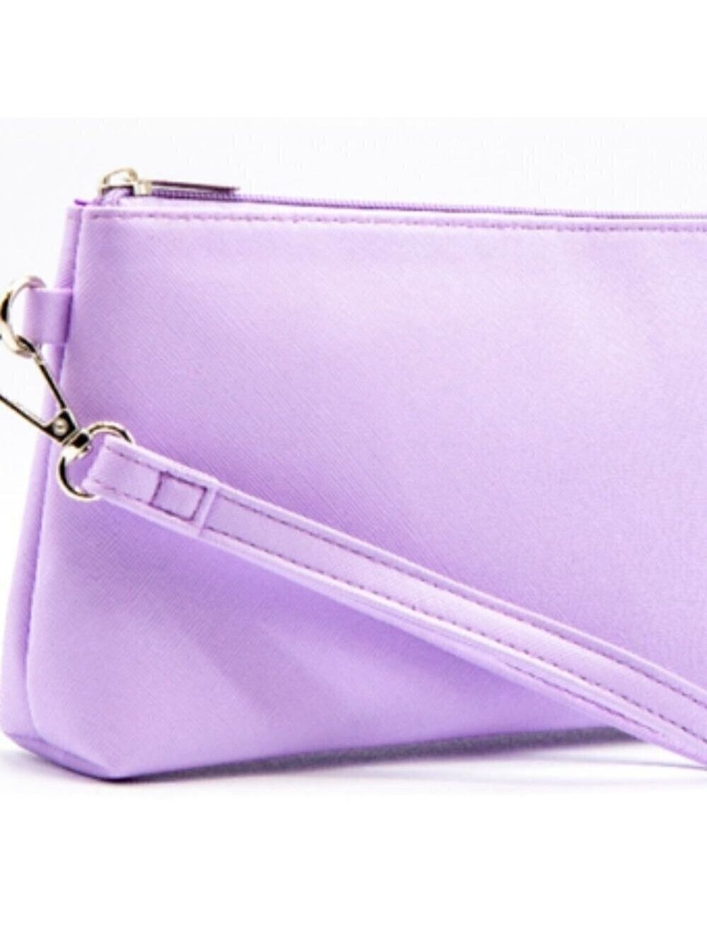Purple Vegan Leather Periwinkle wristlet cosmetic makeup  toiletry makeup bag